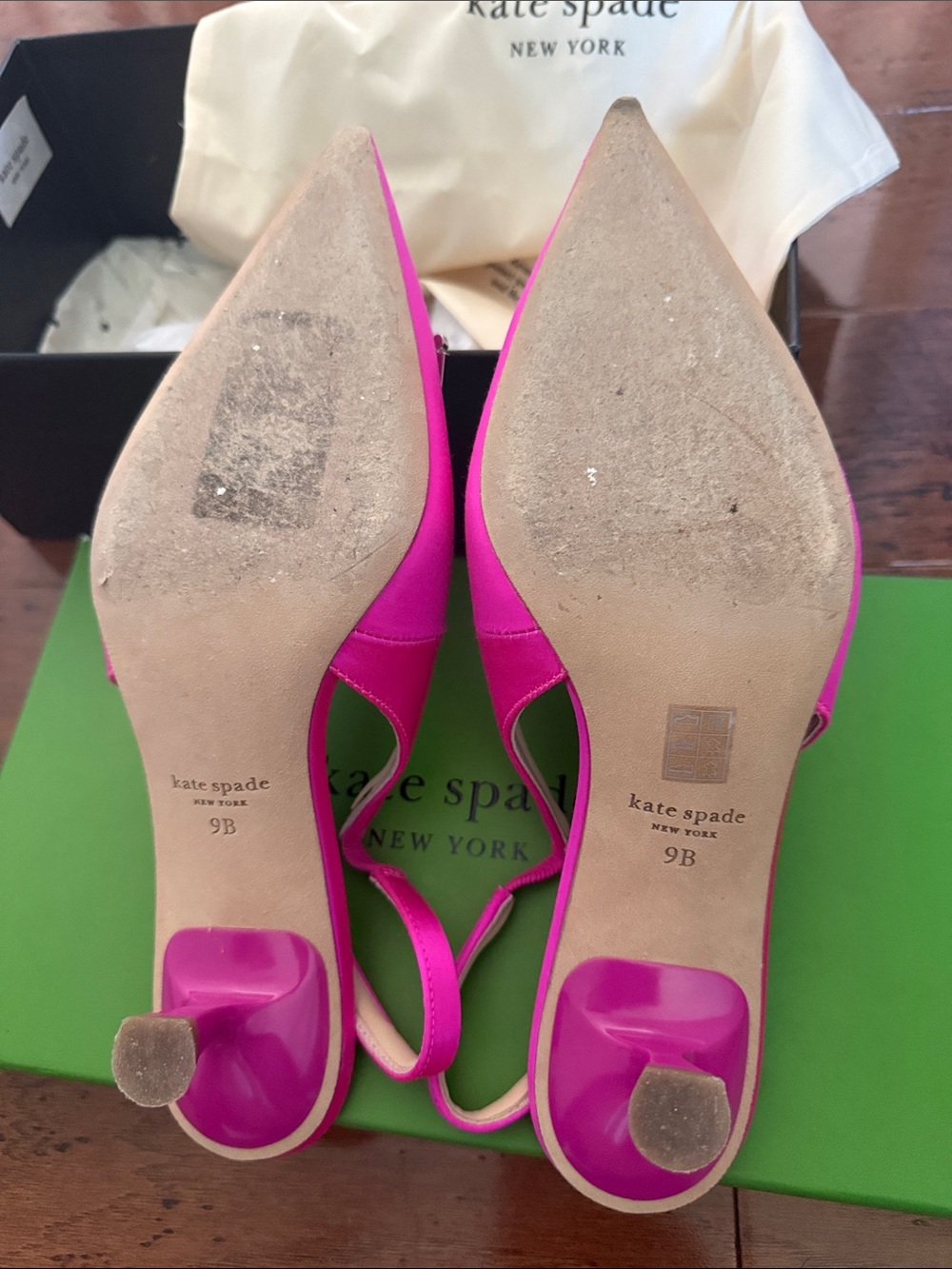 kate spade Hot Pink Crystal-Embellished Slingback Flats - Picture 2 of 10
